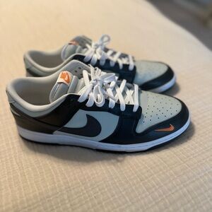 Nike Dunk Low Sneakers - Black and Gray Mini Swoos